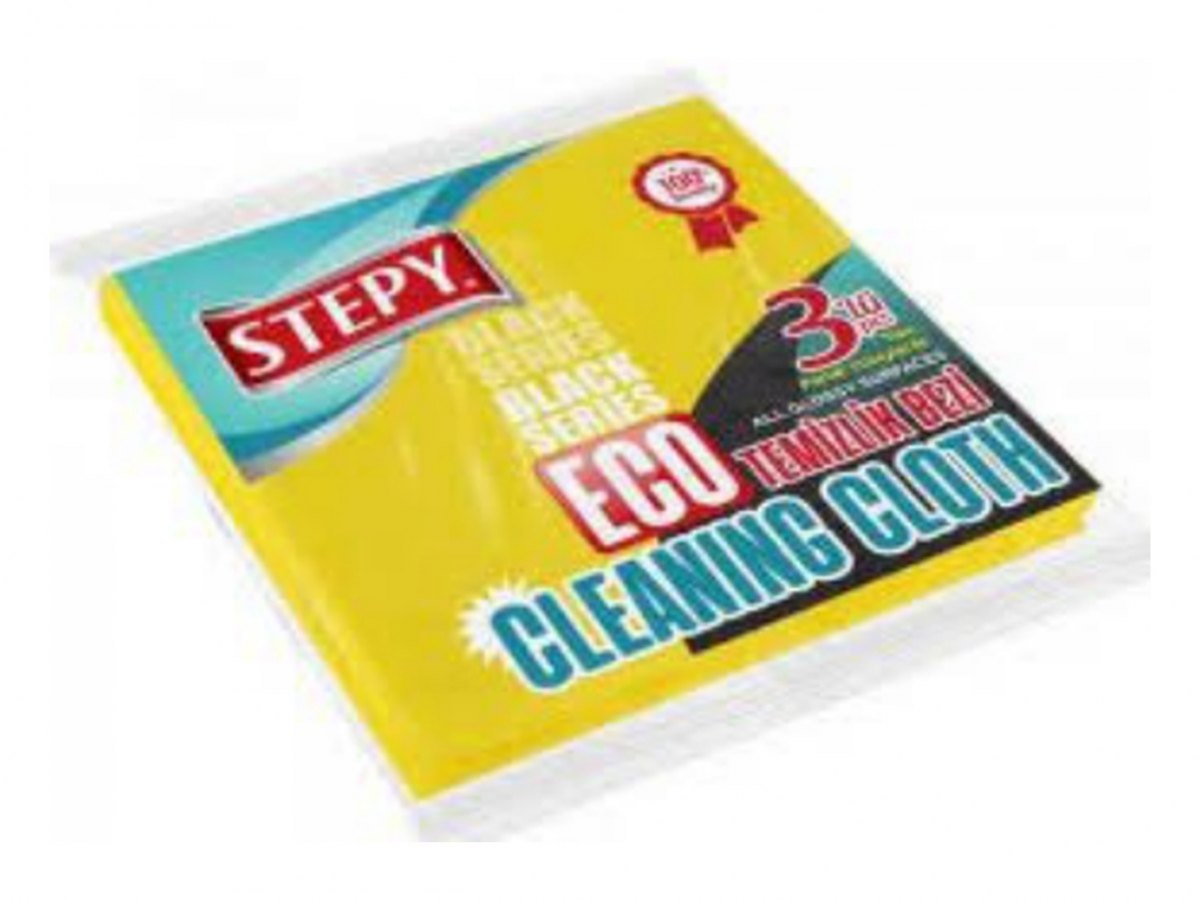 Eco Cleaning Cloth Yellow (3 Pieces, 34 x 36 cm)
