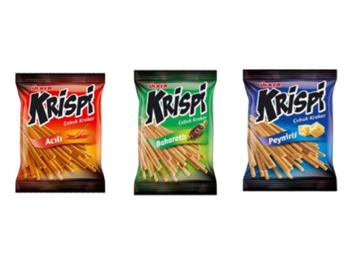Krispi Çubuk Kraker (43 g, Üç Aroma)